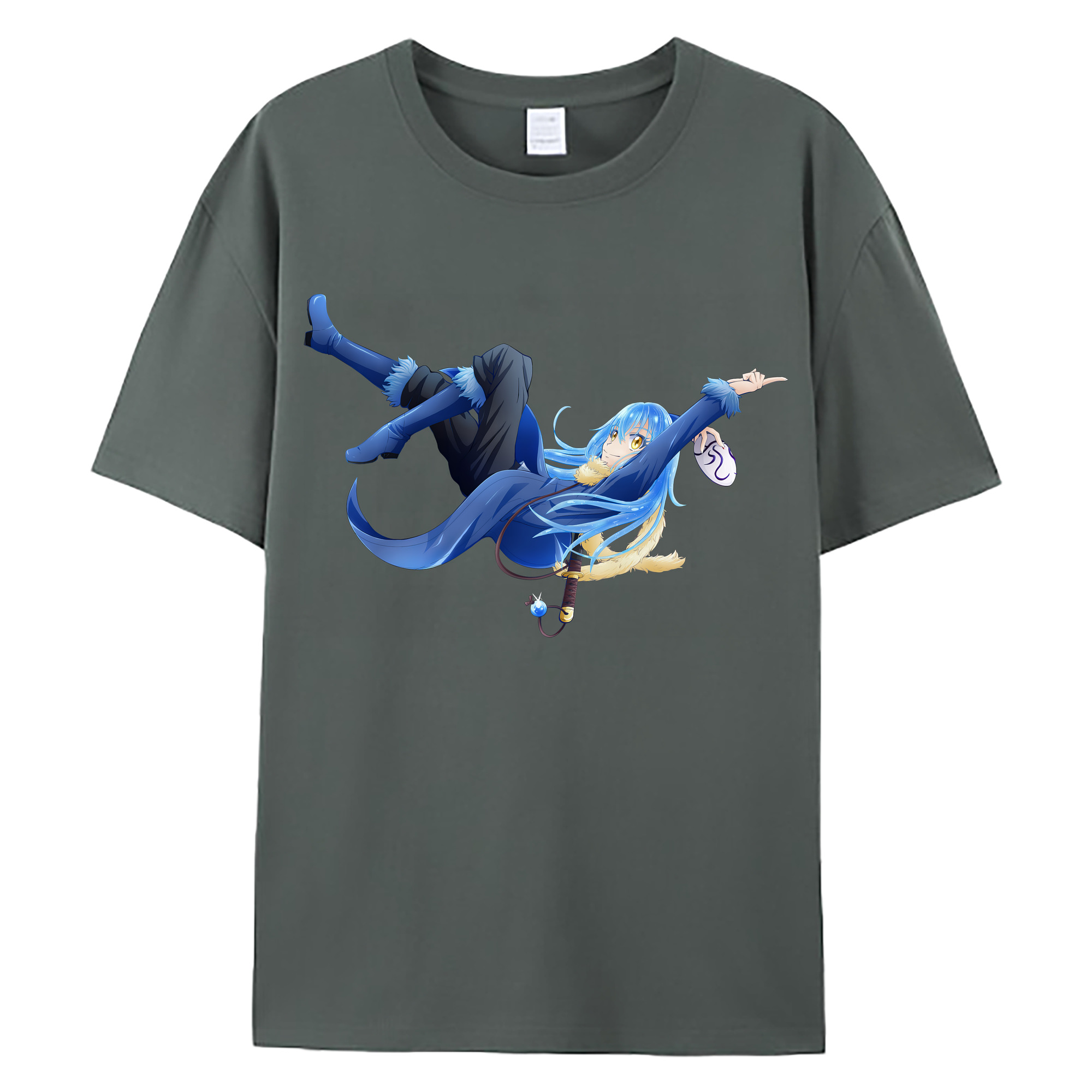 （画像用） 転スラ Regarding Reincarnated to Slime 綿100％ メンズ半袖Tシャツ｜肌触りやわらか＆通気性